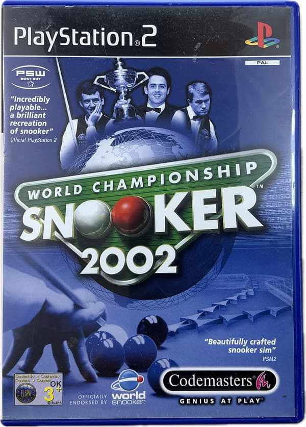 WORLD CHAMPIONSHIP SNOOKER 2002 – ‘Ideal’ disc – PS2 complete set