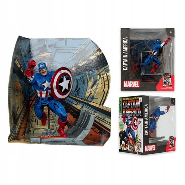 McFarlane Marvel Captain America 1:10 Scale Collectible with Scene (Capta