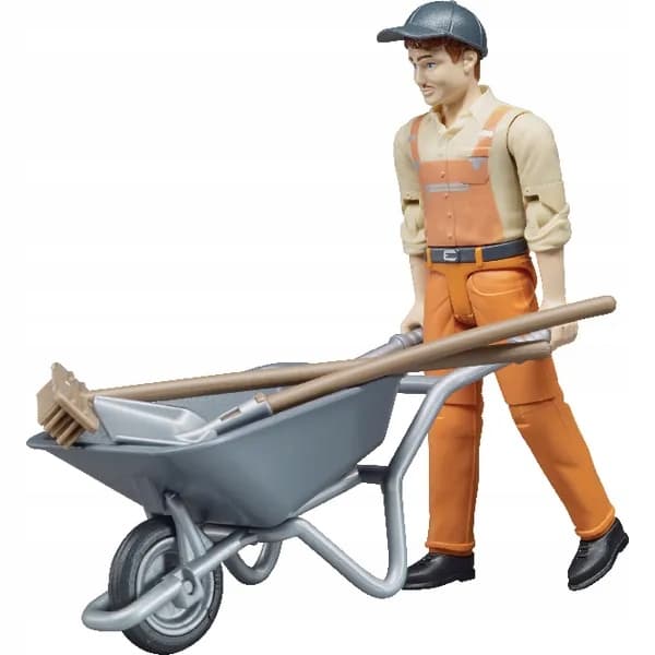 Bruder 62130 Road Worker Figure with Accessories