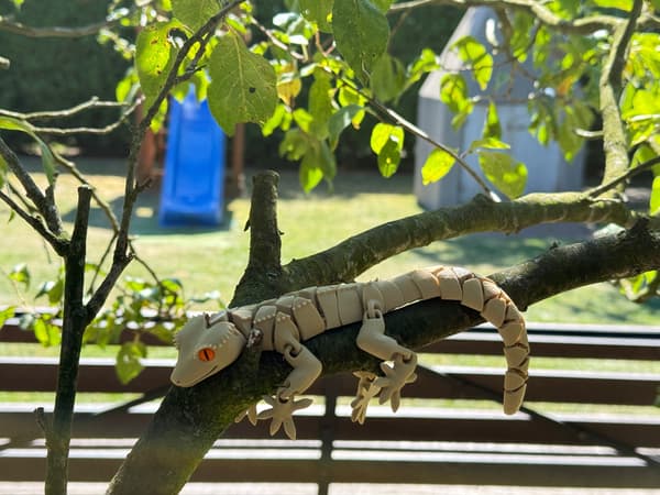 3D Eyelash Gecko – segmented figurine, movable toy, terrarium decoration