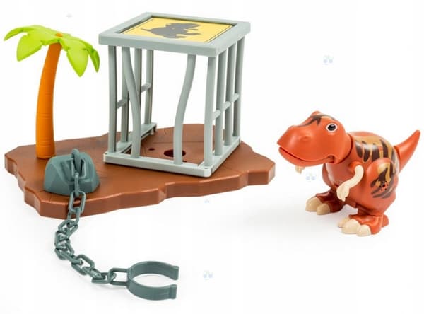 Interactive dinosaur with a DigiDinos cage