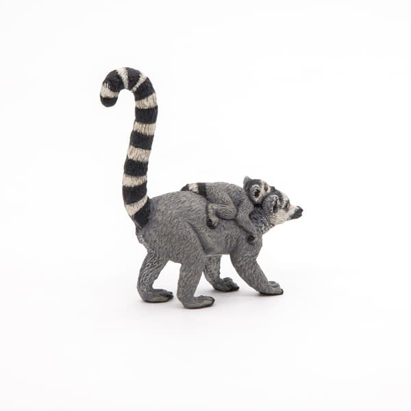 LEMUR WITH YOUNG [FIGURINE]