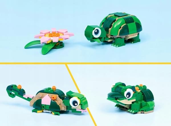 LEGO Creator 3-in-1 Turtle and Water Lily 31377 – bricks, chameleon, frog, bag