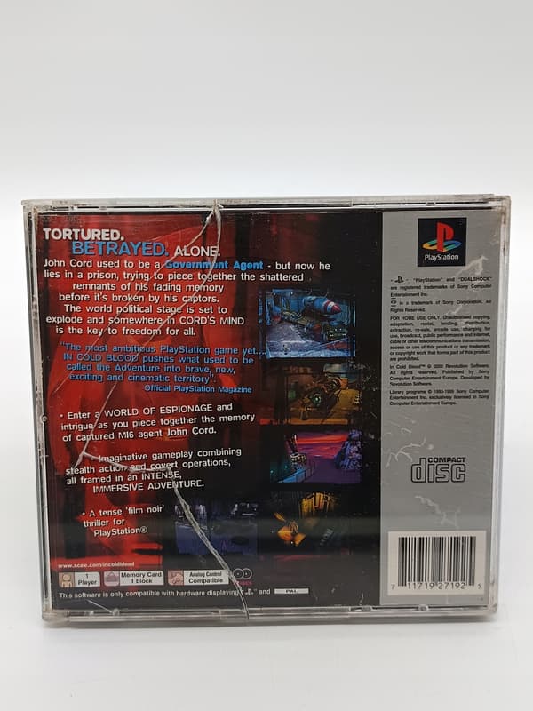 IN COLD BLOOD SONY PLAYSTATION 1 (PSX)