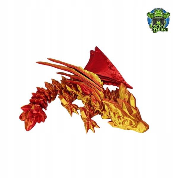 Crystal Winged Dragon – Articulated 3D Model: Dungeons and Dragons – Fire