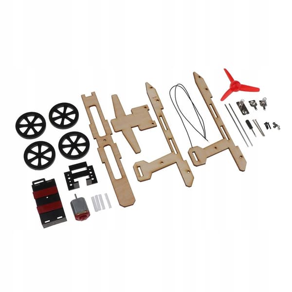 DIY Science Car Construction Kit with Airflow Theory (4 Wheels) for Children DIY