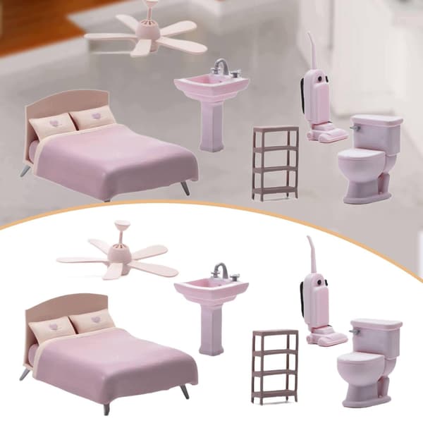 1:64 Miniature furniture model set Tiny ceiling fan Model Craft Small