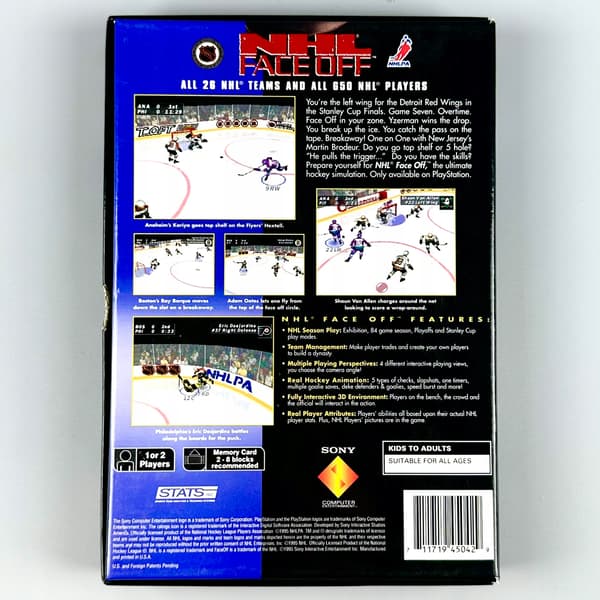 NHL Face Off | PS1 | PSX | PLAYSTATION | 3xA SET | LONG BOX