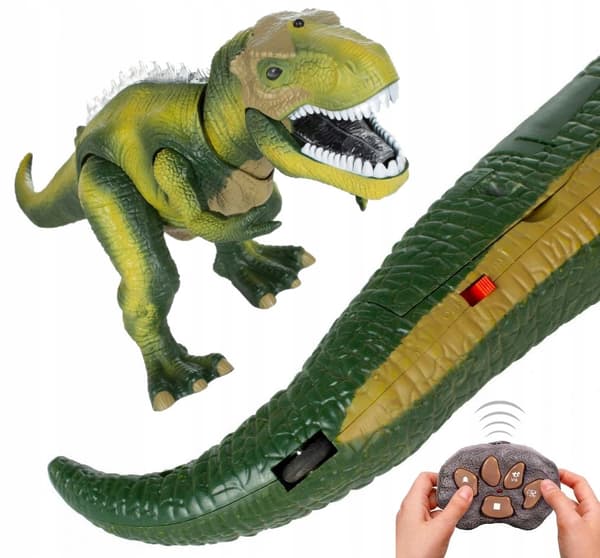 INTERACTIVE T-REX DINOSAUR – REMOTE-CONTROLLED R/C ROBOT WITH REMOTE CONTROL + 5x BATTERIES