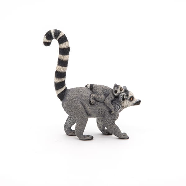 LEMUR WITH YOUNG [FIGURINE]
