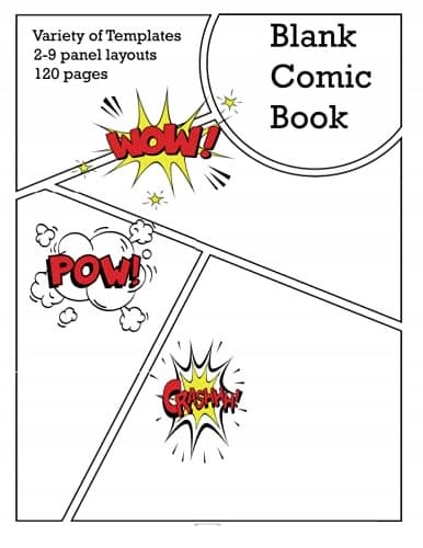 Blanc Comic Book: A range of templates, drawing paper activity books, 8.5"