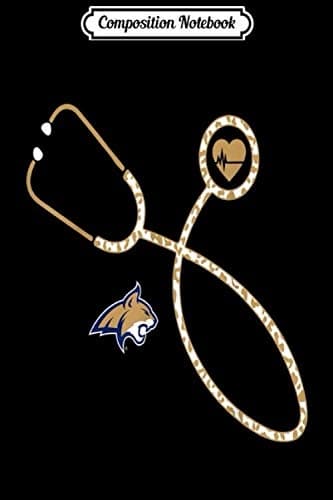 Composition Notebook: Montana State Bobcats Nurse – Leopard Heart – Stethos