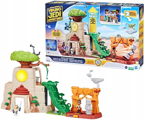 STAR WARS Interactive Jedi Temple on Tenoo + 2 figures F7879