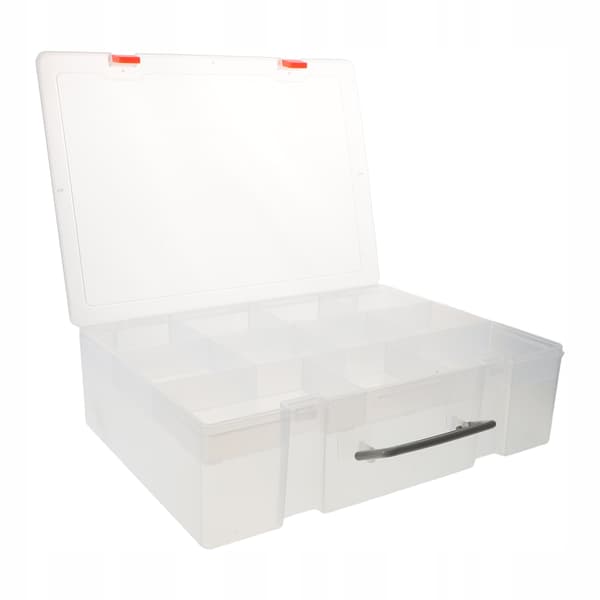 A PRACTICAL CONTAINER FOR SORTING LEGO BRICKS WITH A HANDLE