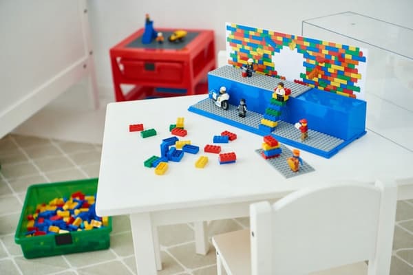 LEGO BLUE XL DISPLAY CASE FOR MINIFIGURES AND BRICKS 4070