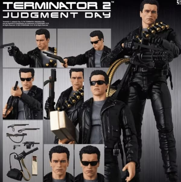 Terminator T-800 18cm figurine – Arnold Schwarzenegger + full arsenal