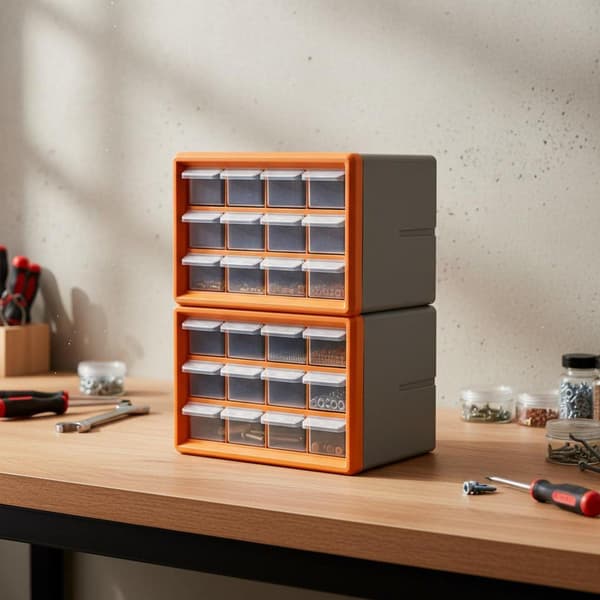 Organiser, Cabinet, Clean Drawers, Drawer, Cabinet, Stackable, Screw 8, Green Mesh