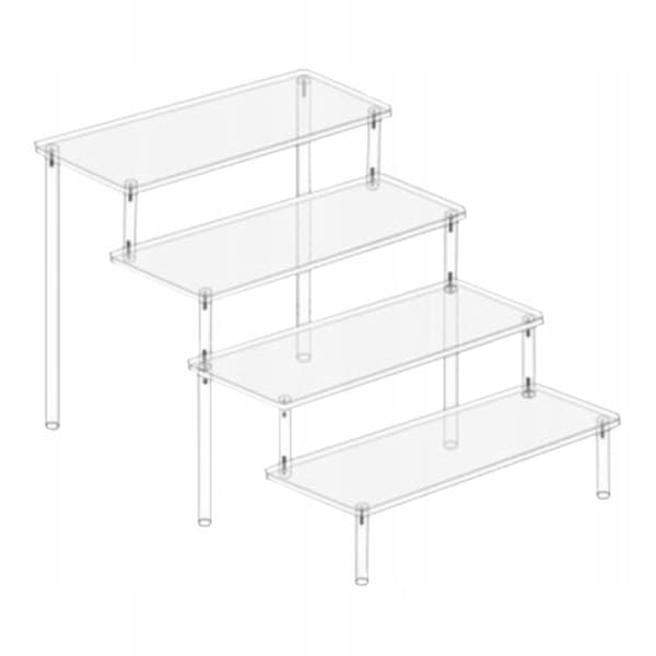 Acrylic display shelf – Riser Doll Clay Figurine Display – 4-tier wedding tray