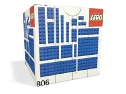New LEGO 806 Extra Plates Blue – Blue tiles, MISB, 1986