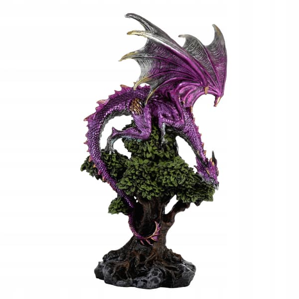 Fioletowy dragon on a tree figurine – Dark Legends by Puckator