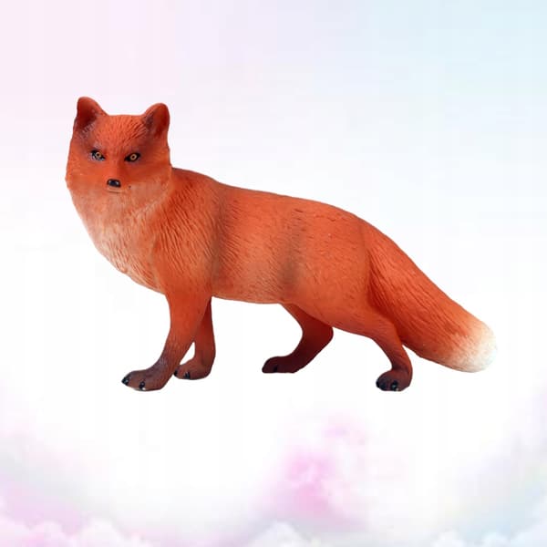 1 PC. DESK ORNAMENT – RED FOX FIGURINE – MODEL SIMULATION
