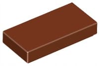 Lego 3069B 30070 1x2 Tile, Reddish Brown, NEW
