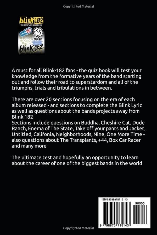 Blink 182 Quiz Book