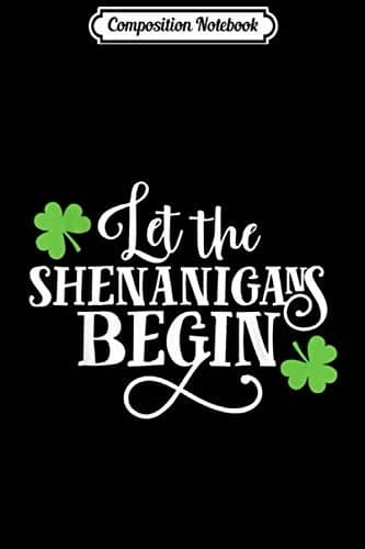 Composition Notebook: Vintage Retro St Patrick’s Day Lucky Irish Clover Lea