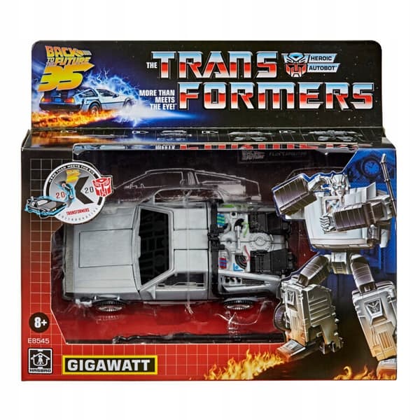 Transformers x Back to the Future DeLorean action figure, 14 cm