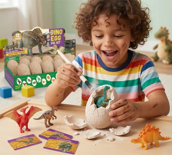 Dinosaur Mine: Archaeological Dig Set with 12 Large Eggs
