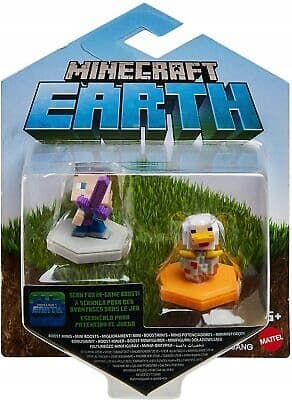 Minecraft Boost: Attacking Steve and Chicken Figurine