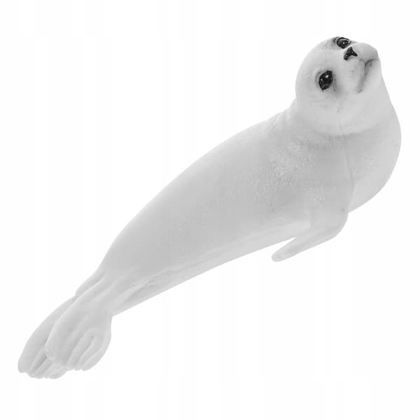 WHITE PLASTIC SEAL FIGURINE FOR DECORATION