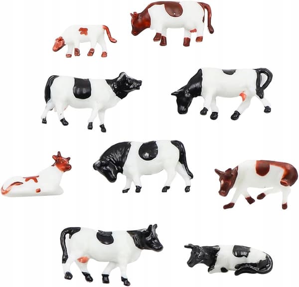 9 FARM ANIMAL MODELS – COWS – HO SCALE 1:87