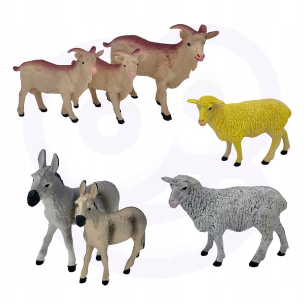Farm Figurines Set + Storage Box, 57 pieces