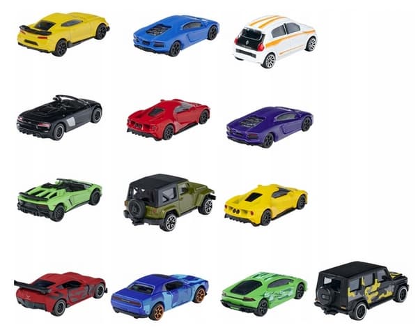 MAJORETTE TOY CAR SET: 13 UNIQUE VEHICLES