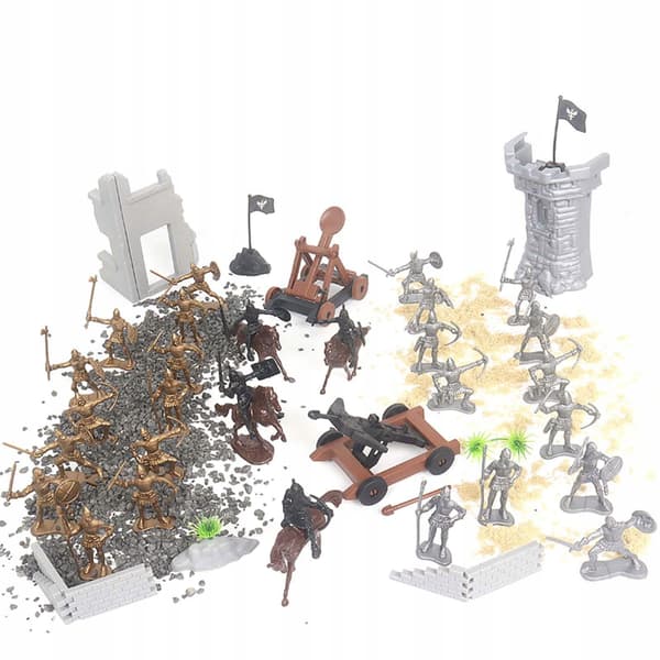 Set of knight figurines – soldier model