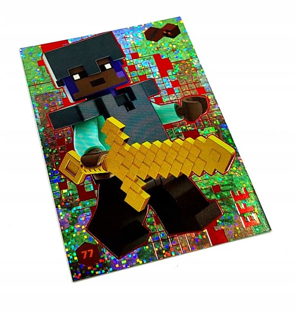 LEGO MINECRAFT CARD. SERIES 3 ON FIRE. NO. 77 EFE
