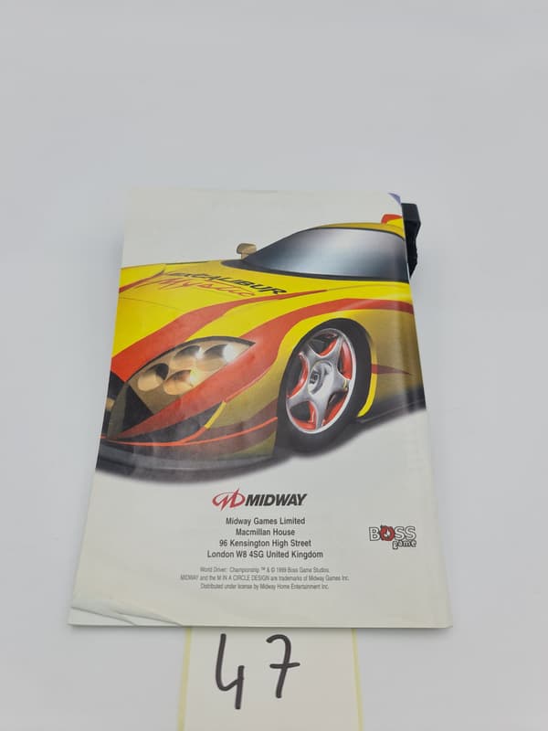 NINTENDO 64 WORLD DRIVER CHAMPIONSHIP CARDBOARD BOX