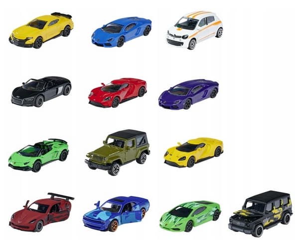 MAJORETTE TOY CAR SET: 13 UNIQUE VEHICLES