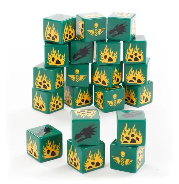 Warhammer 40,000 Salamanders Dice Set by Games Workshop