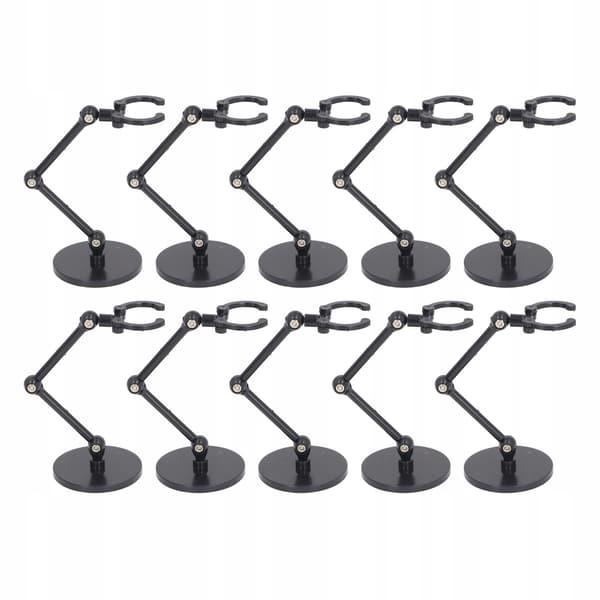 Figurine stand, flexible plastic stand for collectable dolls