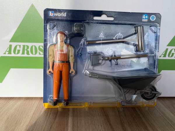 Bruder 62130 Road Worker Figure with Accessories