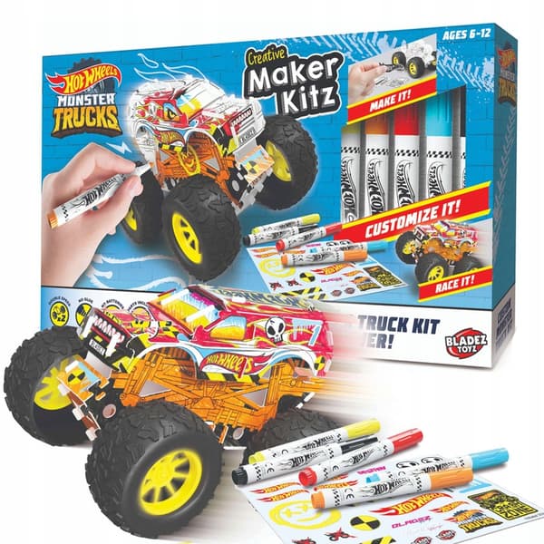 HOT WHEELS MAKER KITS WITH MONSTER TRUCK MARKERS