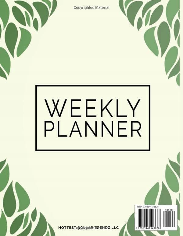 Weekly Planner: Weekly Planner 8.5x11 Journal, Logbook, 110 pages