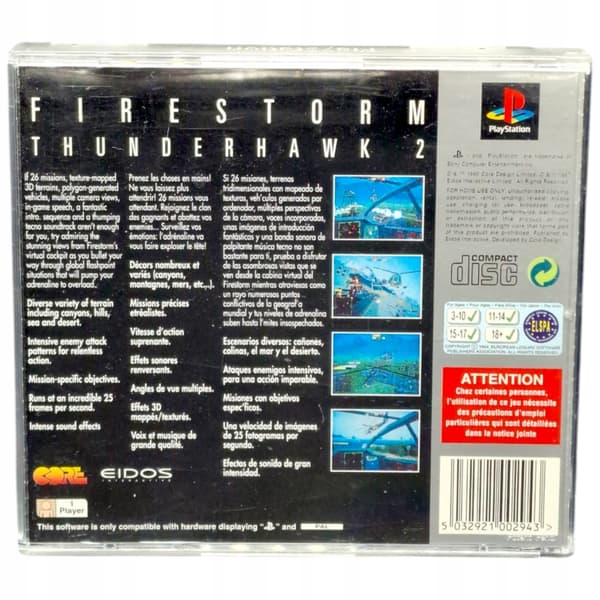 FIRESTORM THUNDERHAWK 2 game for Sony PlayStation (PSX, PS1, PS3) #1