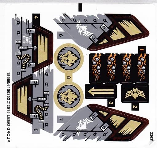 LEGO STICKERS – NINJAGO Boulder Blaster 70747stk01a 70747 2015