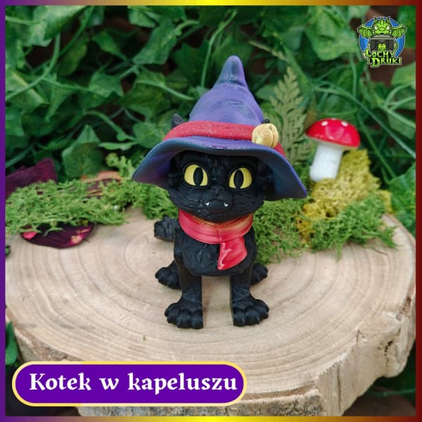 Black Cat Witch 3D Figurine with Removable Hat – Dungeons & Dragons