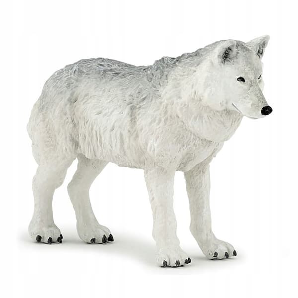 TOY FOR PRESCHOOLERS: ARCTIC WOLF FIGURINE – GIFT TO DEVELOP IMAGINATION