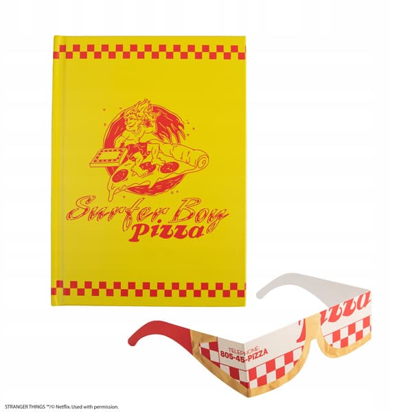 Surfer Boy Pizza Notebook, Stranger Things