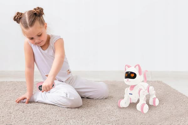 Lexibook Power Kitty Jr programmable STEM robot – pink and white